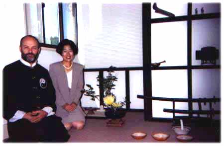 Master Chinda and Reiko Nakajima, our Ikebana Instructor